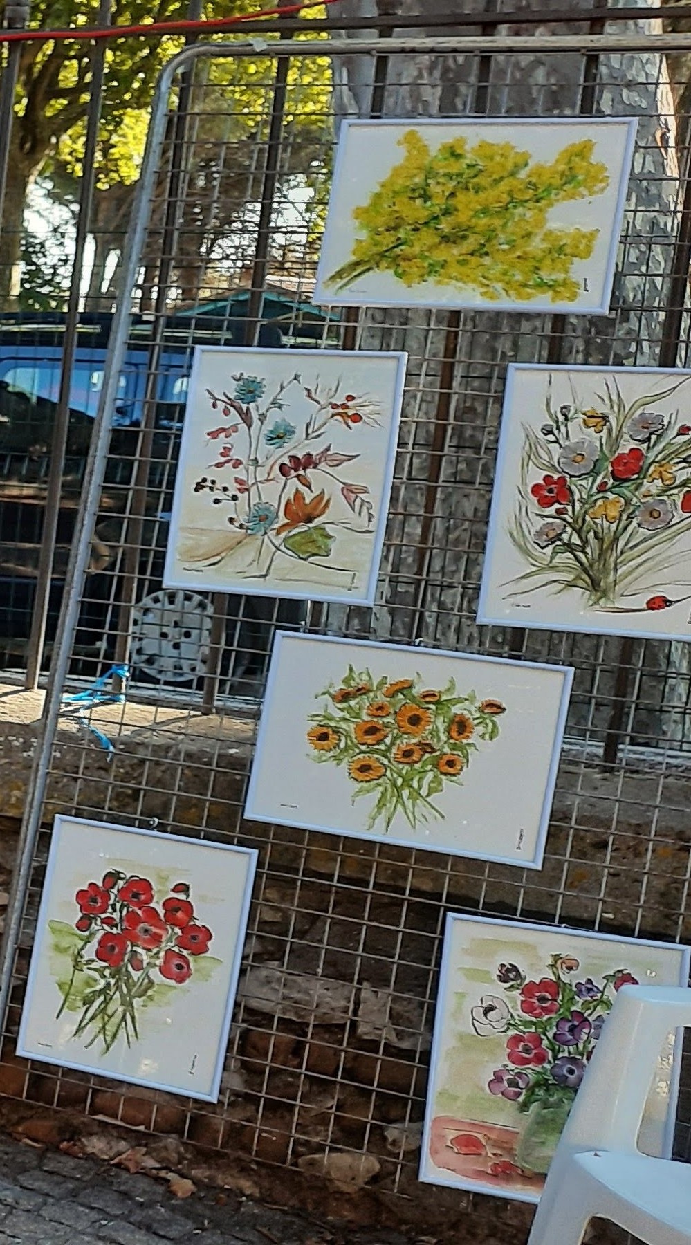 Lire la suite à propos de l’article panneau d’exposition motifs floraux aquarelle et technique mixte